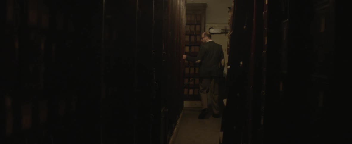 A person in a library