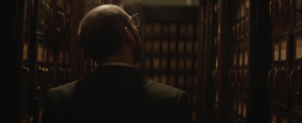 A person in a library
