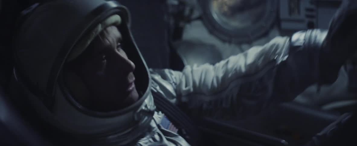 An astronaut hitting something