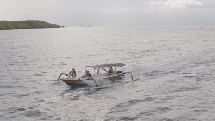 People riding on a boat