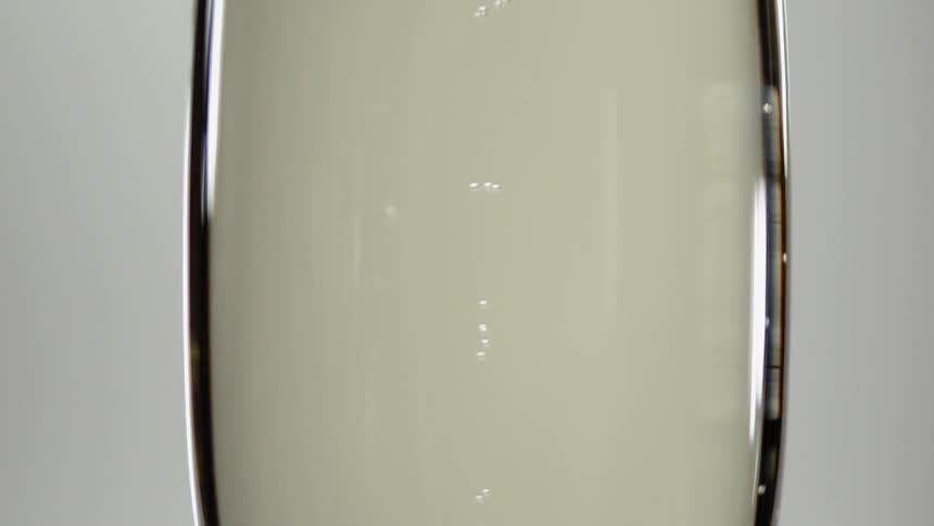 Champagne bubbles in a glass