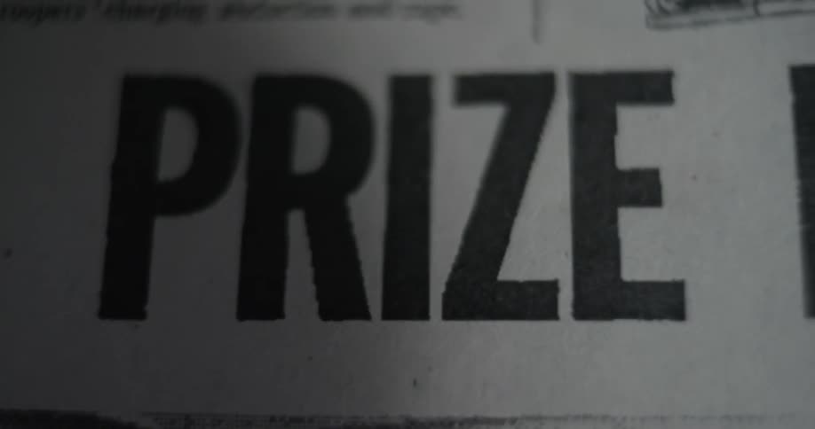 A newspaper heading which reads nobel prize