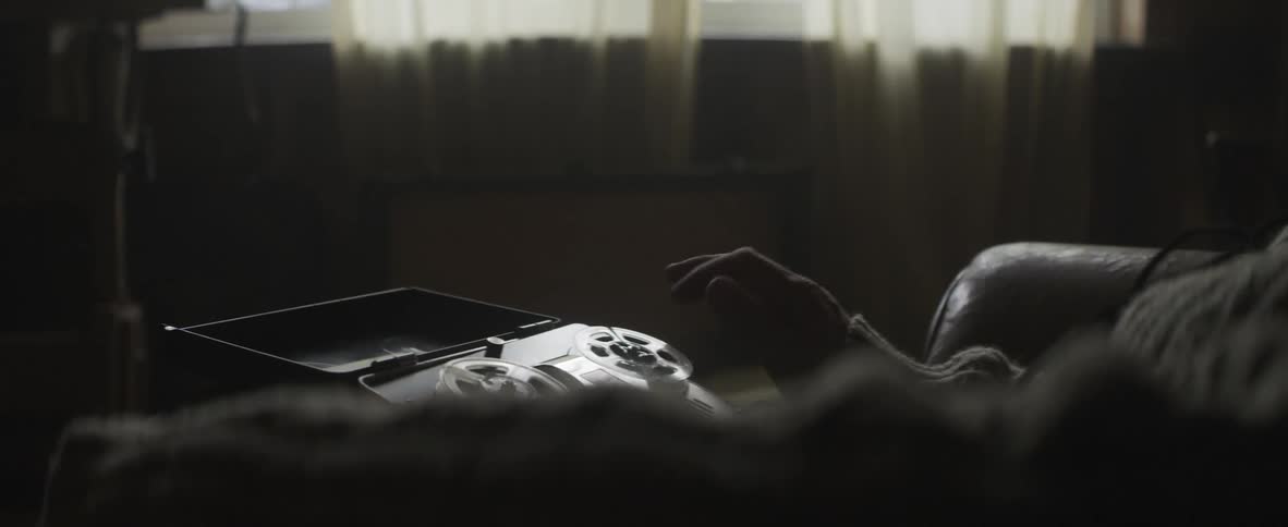 A person playing a recording