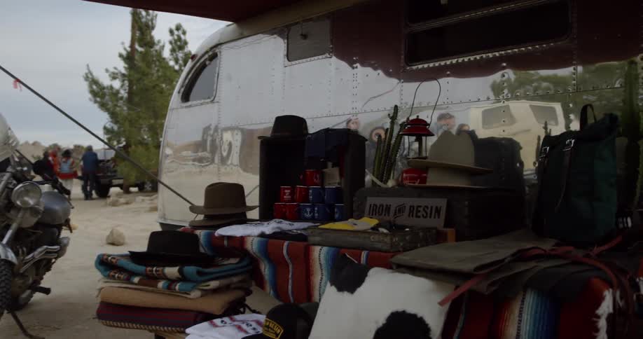 Merchandise is sold at an outdoor market