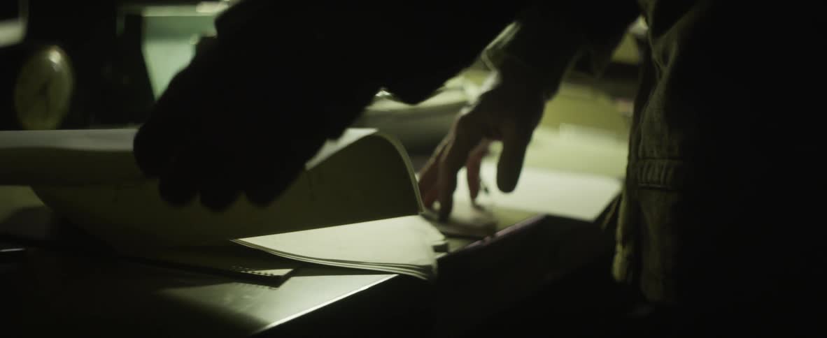 A person working at a desk