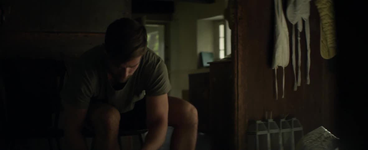 Man putting on his shoes