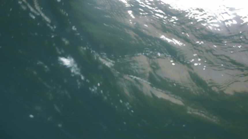 Waves flow on the ocean waters