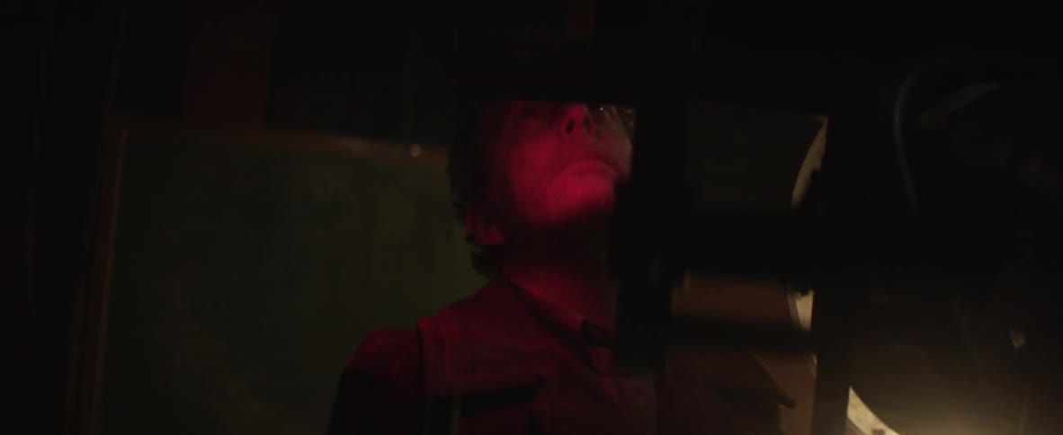 A person looking up at something