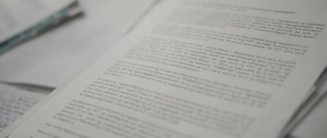 Paper documents on a desk