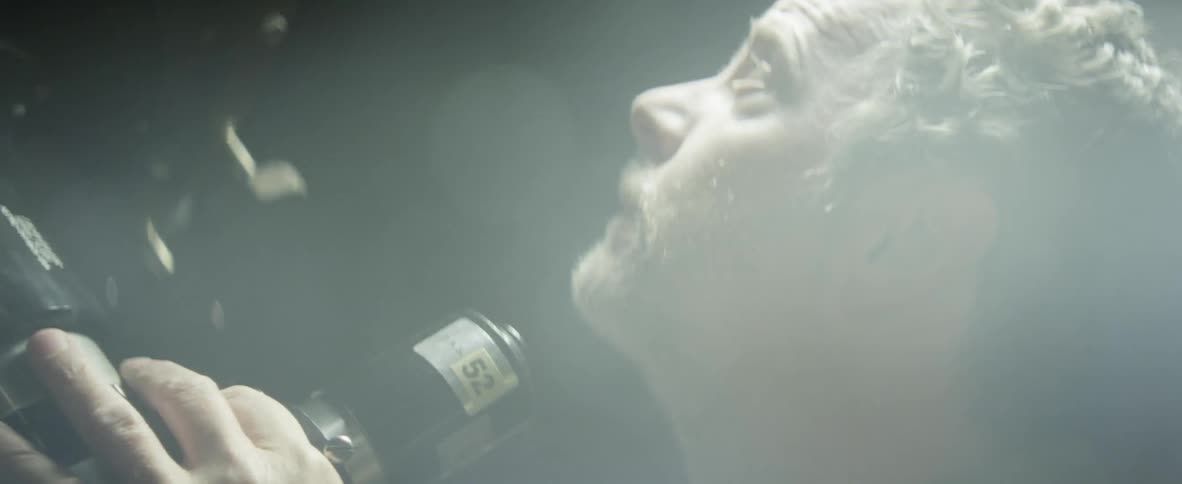 A person looking up at something