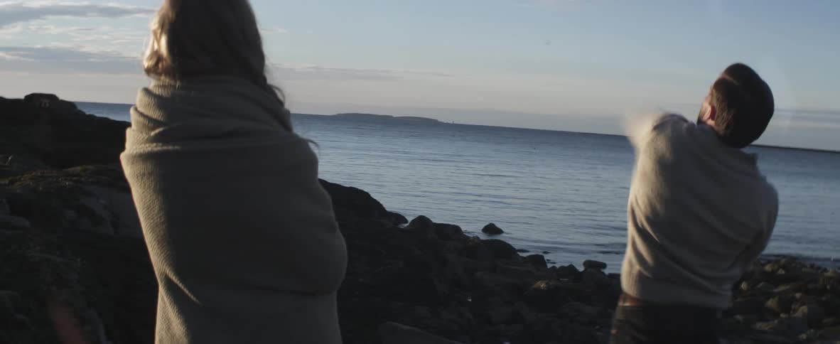 A couple at the beach