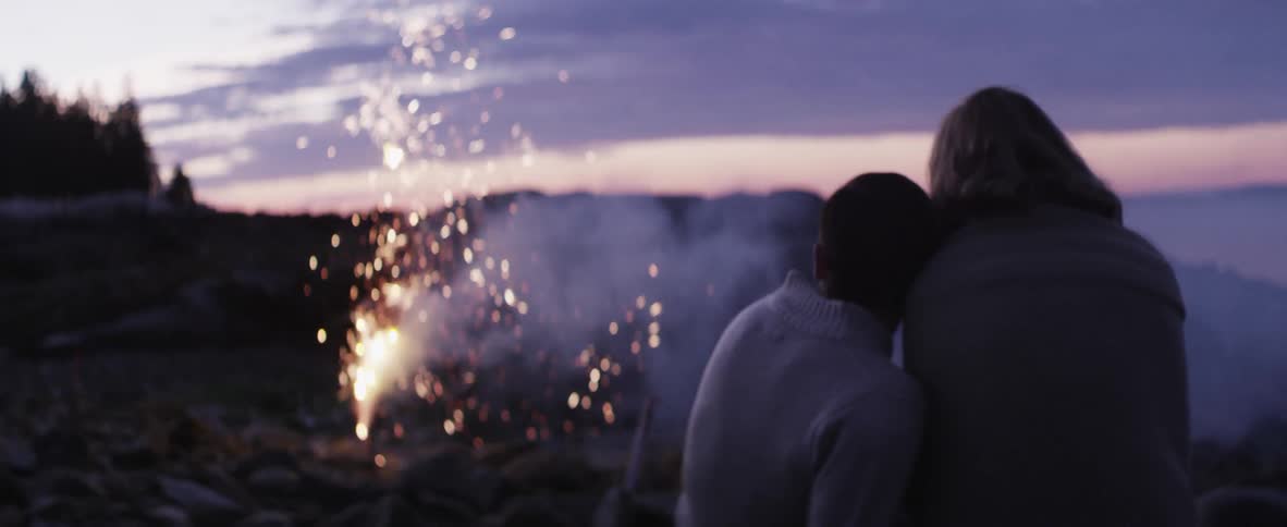 People watching fireworks