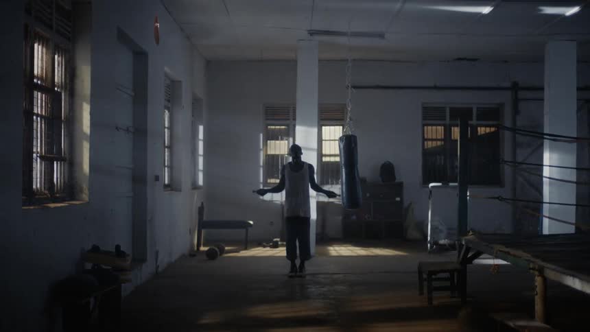 Man uses a jump rope in a gym