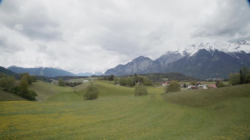 Houses in a mountain valley