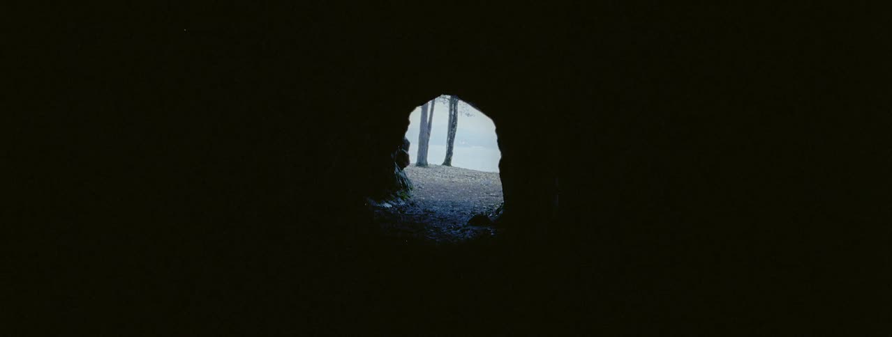 The outside opening of a cave
