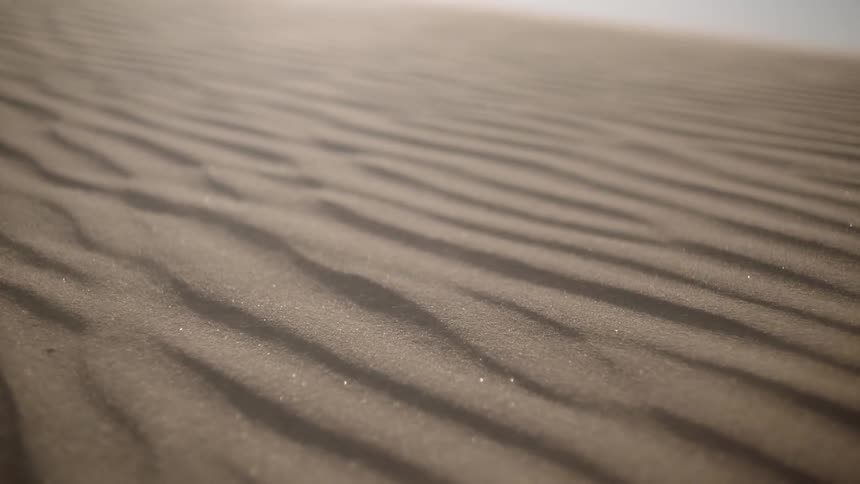 Wind blows over sand in a desert