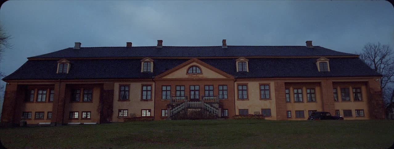 Victorian house on cloudy evening