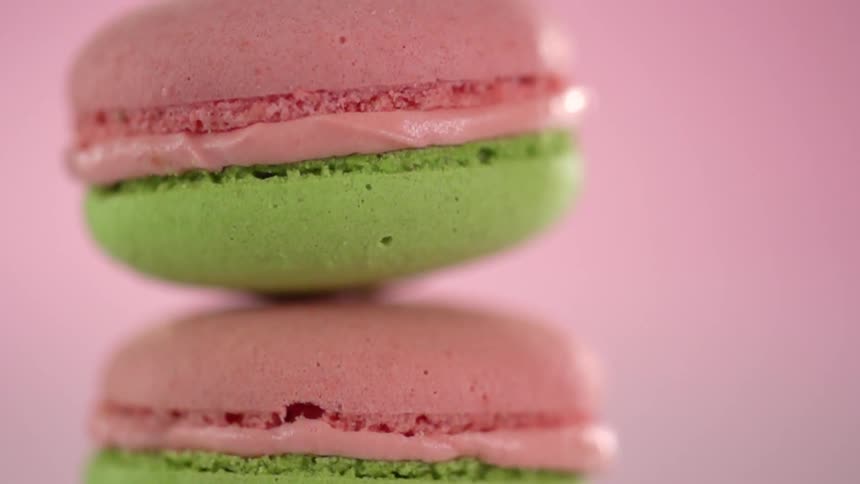 Two cookies are stacked on top of each other