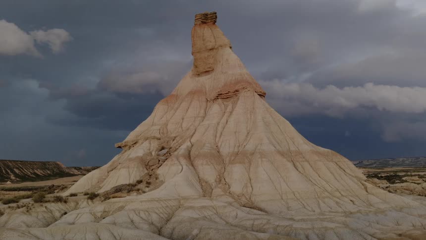 Clouds roll over the desert