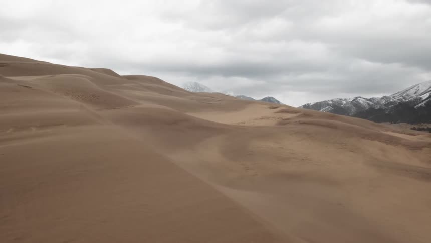 Large sand dunes landscape