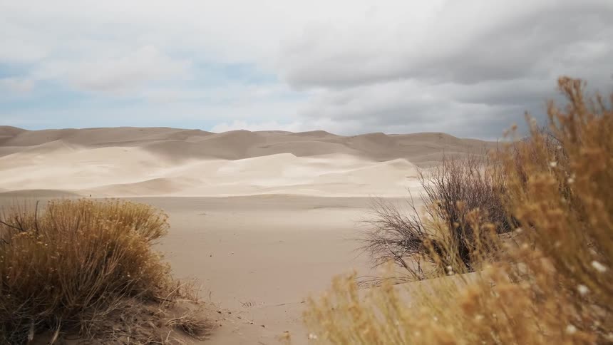 Large sand dunes landscape