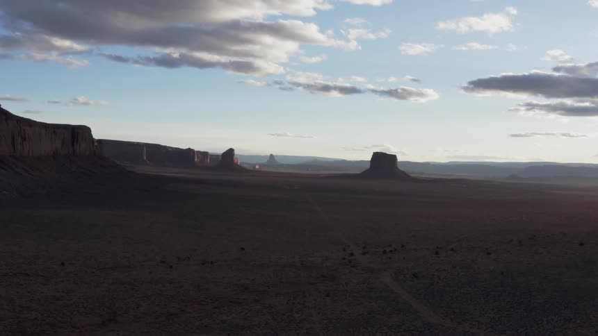 Desert plain with buttes