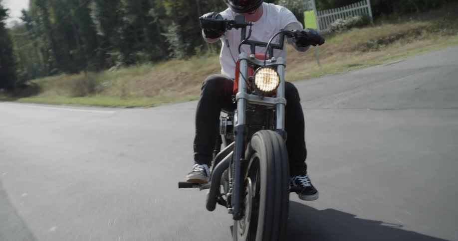 Man Riding Motorcycle