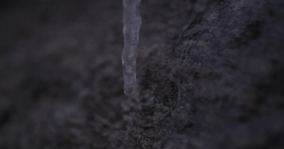 An icicle melting