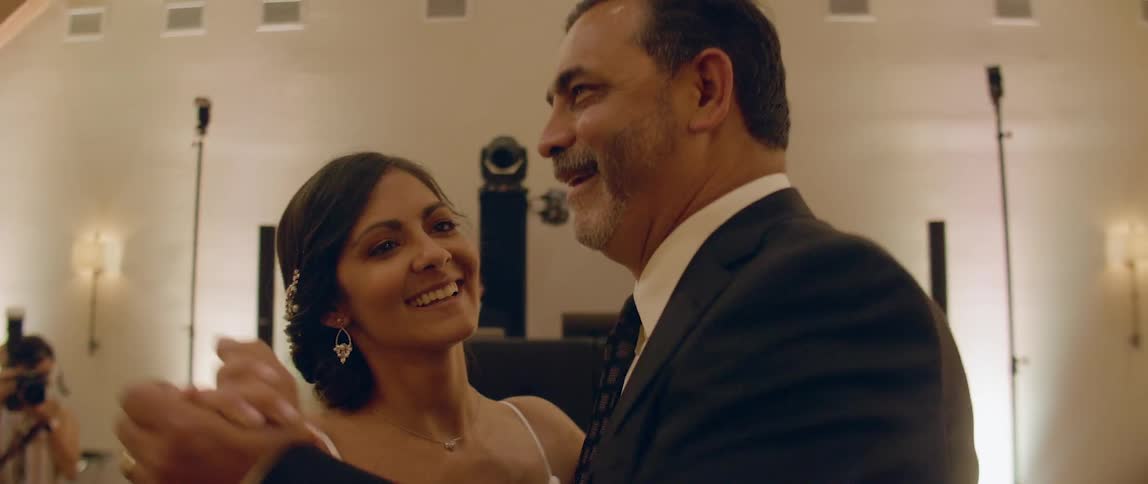 A bride dances at her wedding reception