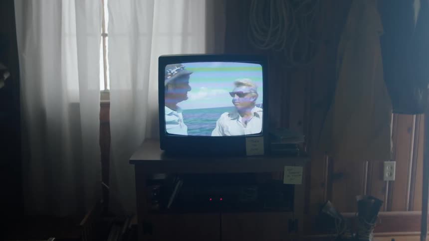 Elderly Man Living In Cabin