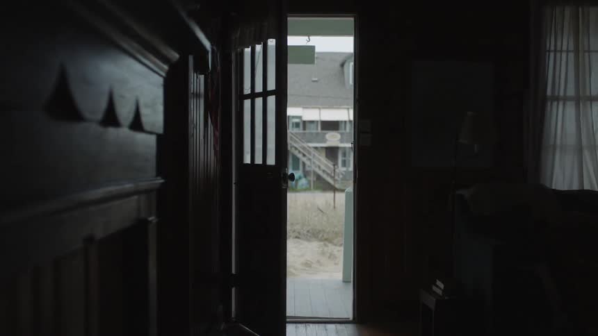 A front door is left open