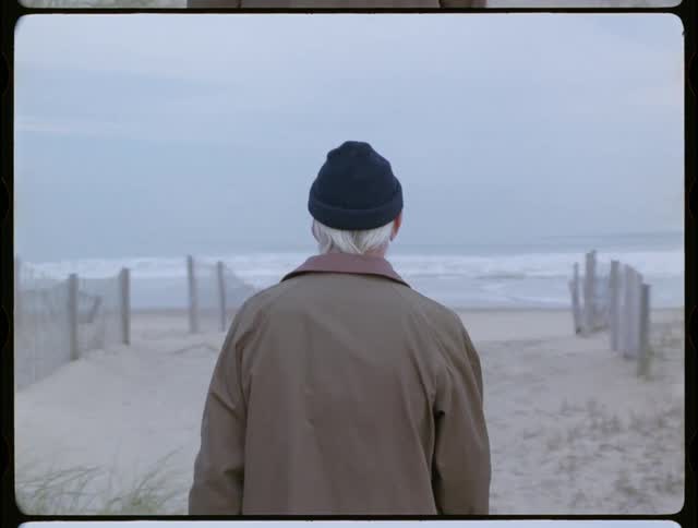 Elderly Man Living In Cabin
