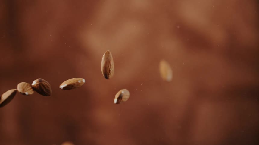 Almonds flying