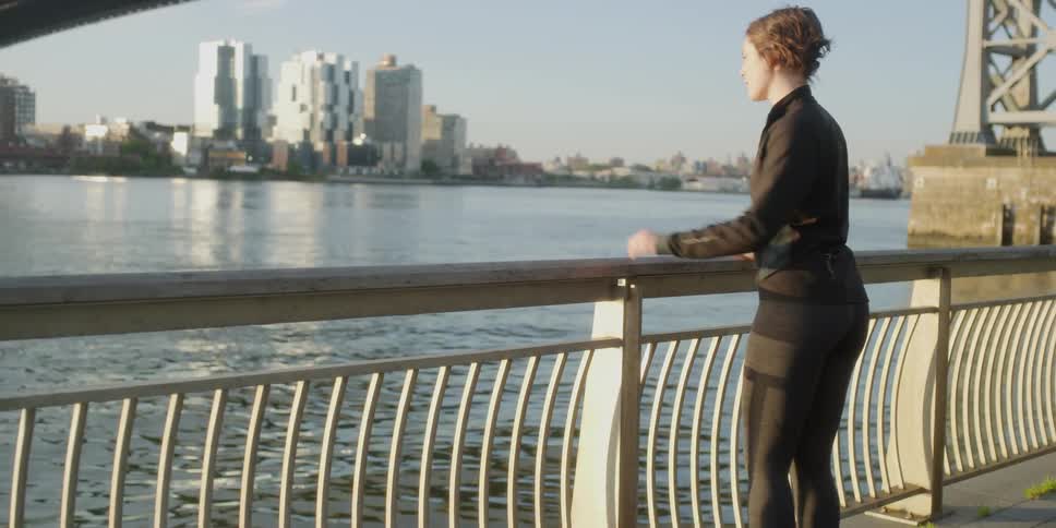 Woman Running In New York