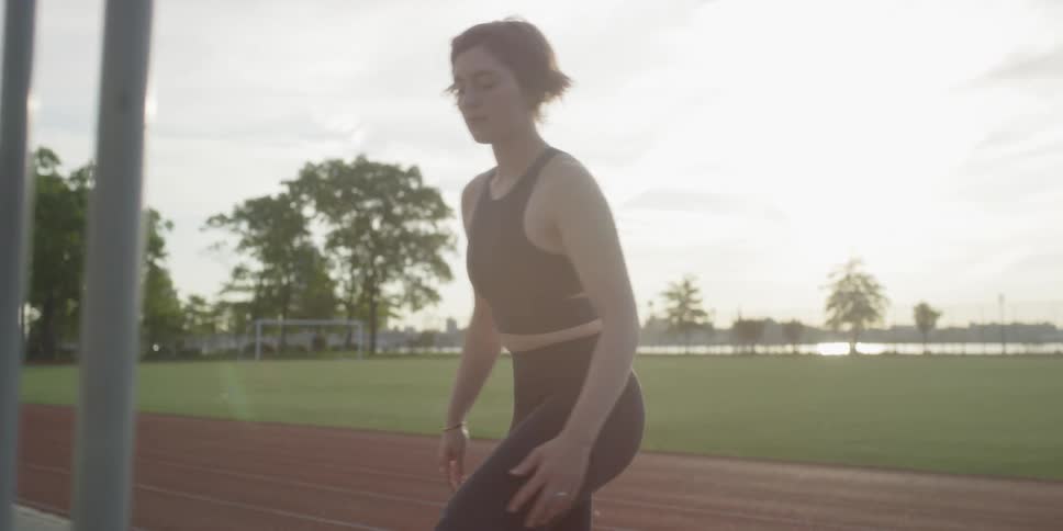 Woman Running In New York