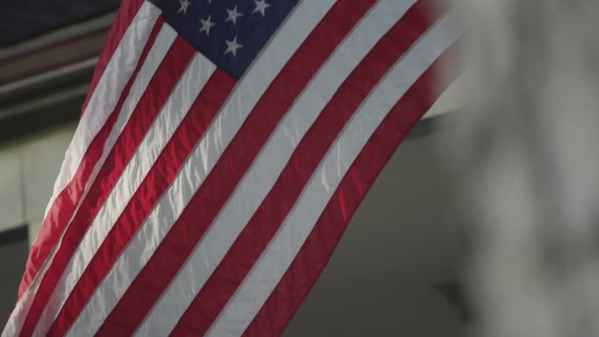 A flag blowing in the wind