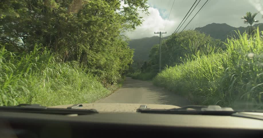Driving through a rural road