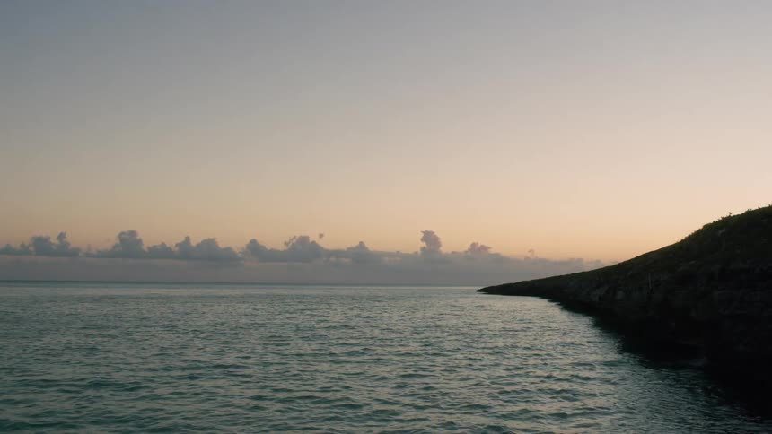 Clouds over the ocean at sunset