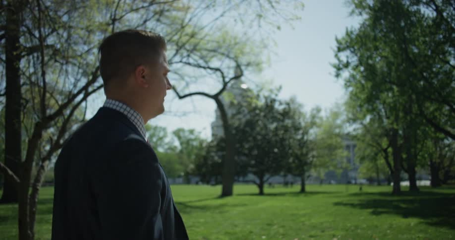 Man In Suit Working In Washington Dc