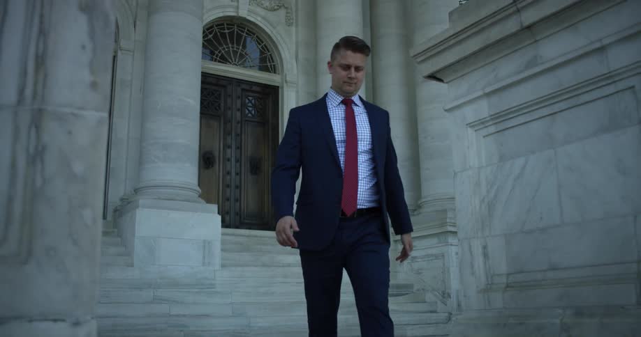 Man In Suit Working In Washington Dc