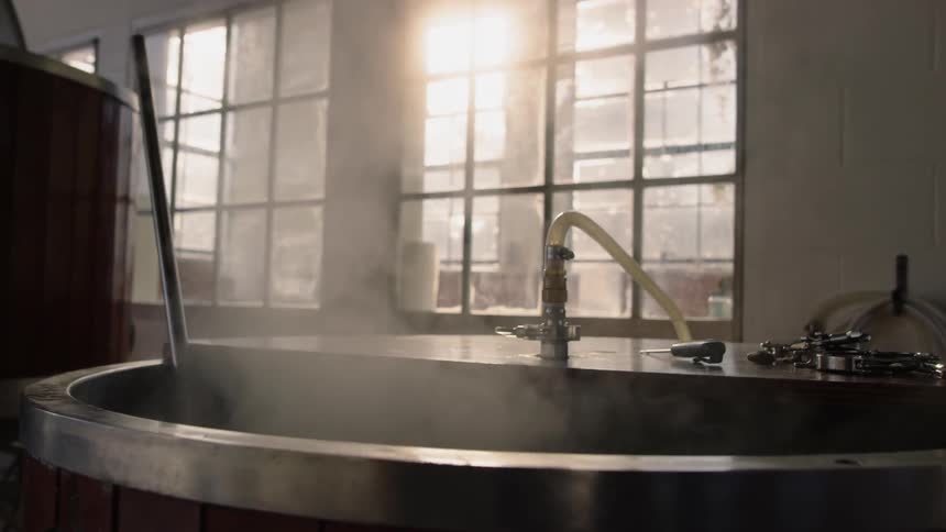 Man Working In Brewery