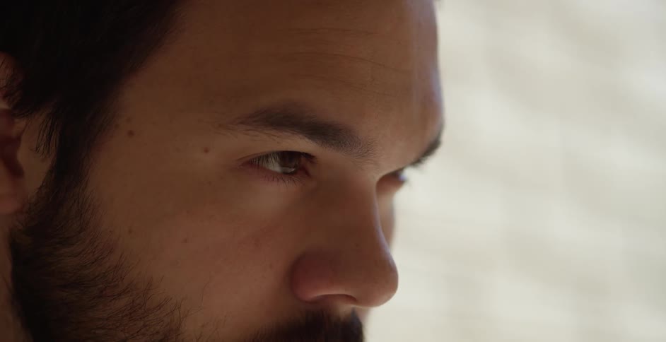 A man looks determined