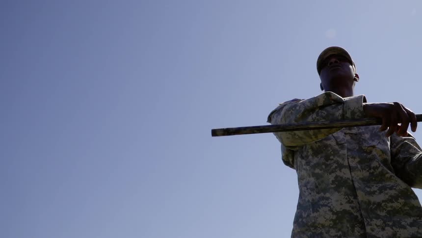 Soldier And Flag