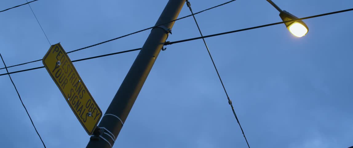Lamp post at dawn