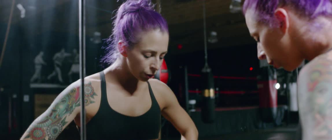 Woman Boxer Training