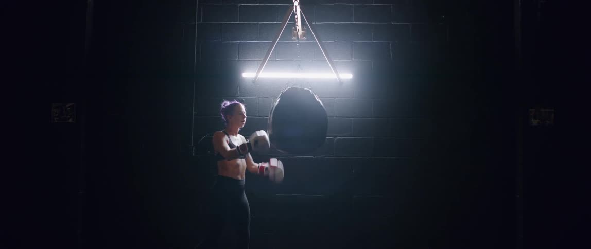 Woman Boxer Training