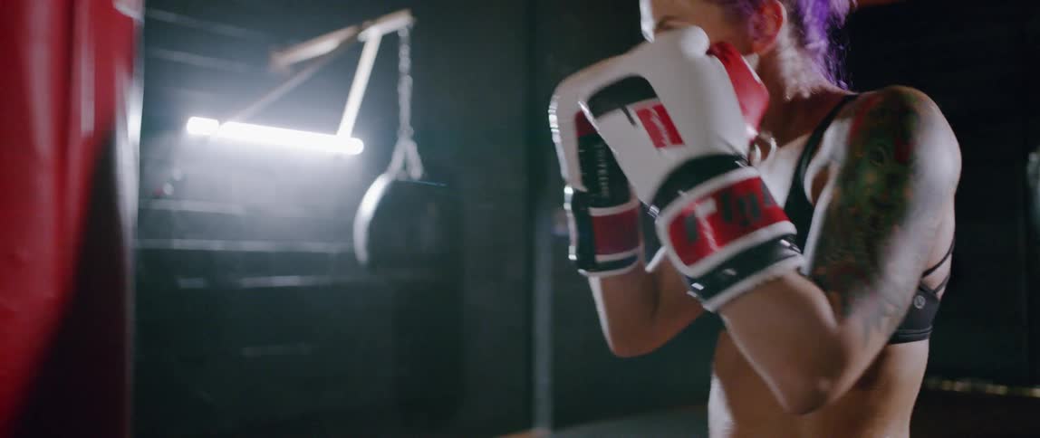 Woman Boxer Training