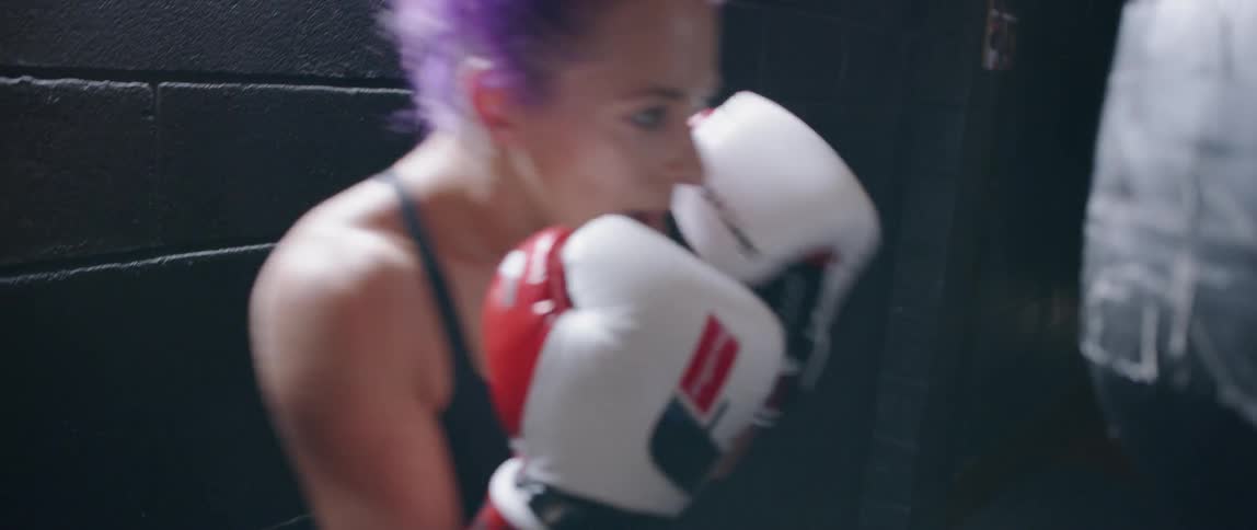 Woman Boxer Training