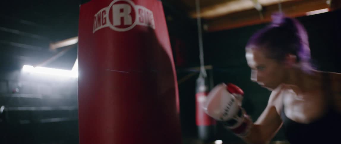 Woman Boxer Training