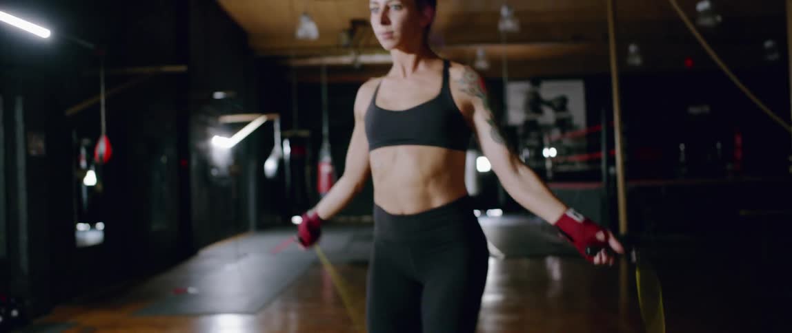 Woman Boxer Training